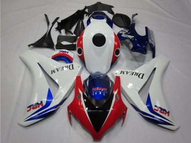 Purchase 2008-2011 Honda CBR1000RR Motorcycle Fairings - White Red Blue HRC Dream Glossy Black Canada