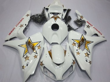 Purchase 2006-2007 Honda CBR1000RR Motorcycle Fairings - White Gold Star Energy Drink Canada