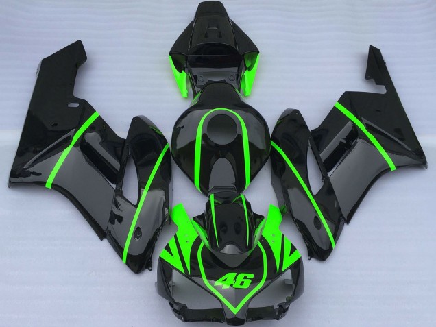 2004-2005 Honda CBR1000RR Motorcycle Fairings - Glossy Black High Viz Green Canada
