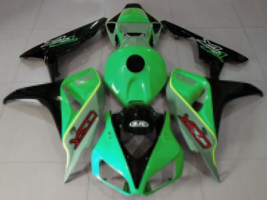 Purchase 2006-2007 Honda CBR1000RR Motorcycle Fairings - Green Blue Glossy Black CBR Style Canada
