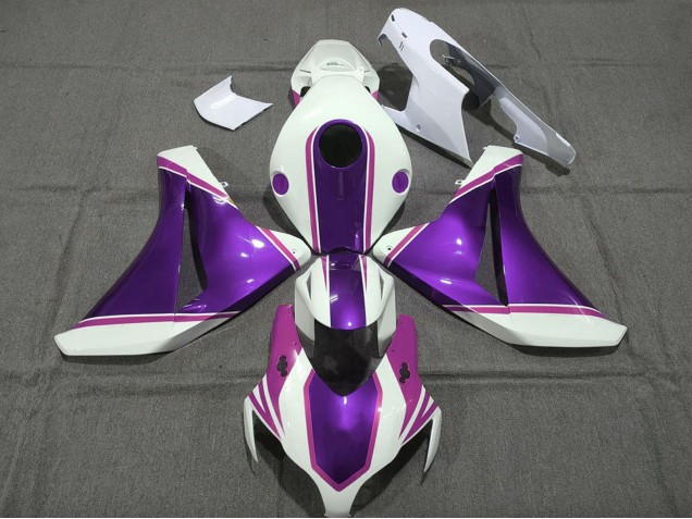 2008-2011 Honda CBR1000RR Motorcycle Fairings - White Glossy Purple Pink Canada