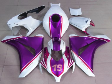 Purchase 2008-2011 Honda CBR1000RR Motorcycle Fairings - White Glossy Purple Pink 19 Canada