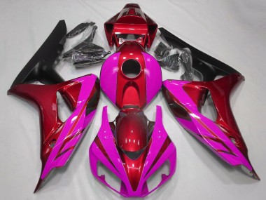 Purchase 2006-2007 Honda CBR1000RR Motorcycle Fairings - Red Pink Matte Black Canada