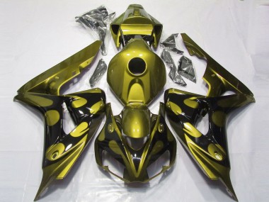 Purchase 2006-2007 Honda CBR1000RR Motorcycle Fairings - Glossy Yellow Glossy Black Flame Canada