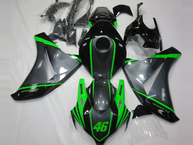 2008-2011 Honda CBR1000RR Motorcycle Fairings - Grey Green Matte Black Motul 46 Canada