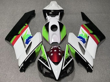 Purchase 2004-2005 Honda CBR1000RR Motorcycle Fairings - White Green Red Glossy Black Star Canada
