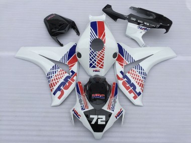 Purchase 2008-2011 Honda CBR1000RR Motorcycle Fairings - White Blue Red HRC 72 Canada