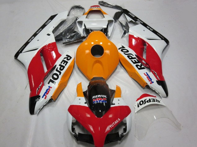 2004-2005 Honda CBR1000RR Motorcycle Fairing - White Orange Red Glossy Black Repsol HRC Canada