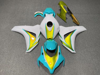 Purchase 2008-2011 Honda CBR1000RR Motorcycle Fairings - White Light Blue Gold Canada