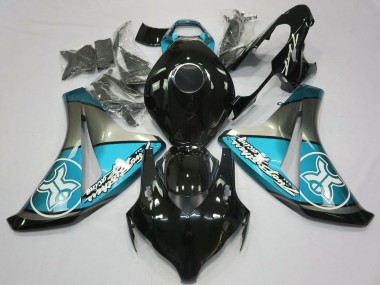 Purchase 2008-2011 Honda CBR1000RR Motorcycle Fairings - Light Blue Grey Glossy Black Canada