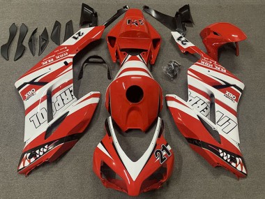 Purchase 2004-2005 Honda CBR1000RR Motorcycle Fairings - White Red Liverpool 21 Canada