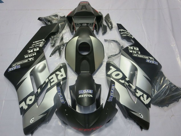 2004-2005 Honda CBR1000RR Motorcycle Fairings - Silver Grey Matte Black Repsol Canada