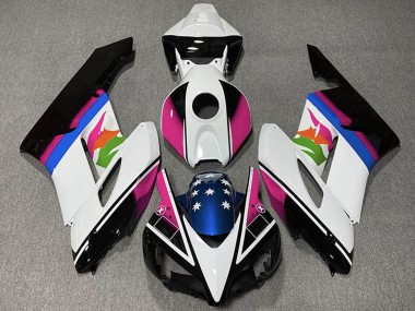 Purchase 2004-2005 Honda CBR1000RR Motorcycle Fairings - White Pink Blue Glossy Black Star Canada