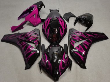 Purchase 2008-2011 Honda CBR1000RR Motorcycle Fairings - Glossy Black Pink Flame Canada