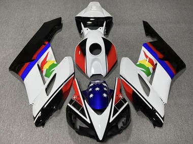 Purchase 2004-2005 Honda CBR1000RR Motorcycle Fairings - White Red Blue Glossy Black Star Canada