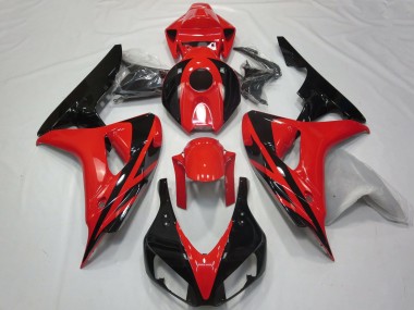 Purchase 2006-2007 Honda CBR1000RR Motorcycle Fairings - Red Glossy Black OEM Style No Decals Canada