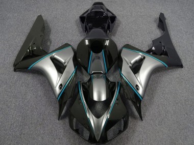 Purchase 2006-2007 Honda CBR1000RR Motorcycle Fairings - Silver Blue Glossy Black Pinstripe Canada