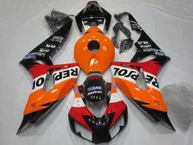 Purchase 2006-2007 Honda CBR1000RR Motorcycle Fairings - Orange White Red Glossy Black Repsol Canada