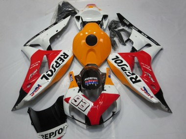 Purchase 2006-2007 Honda CBR1000RR Motorcycle Fairings - Orange White Red Glossy Black Repsol 93 Canada
