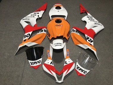 Purchase 2007-2008 Honda CBR600RR Motorcycle Fairing - Orange White Red Glossy Black Repsol Style Canada