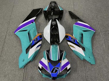 Purchase 2004-2005 Honda CBR1000RR Motorcycle Fairings - White Teal Blue Purple Black 6 Canada