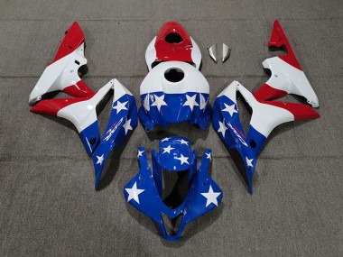 Purchase 2007-2008 Honda CBR600RR Motorcycle Fairings - White Blue Red American Flag Canada