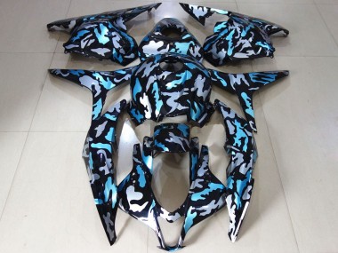 Purchase 2009-2012 Honda CBR600RR Motorcycle Fairings - White Blue Camouflage Canada