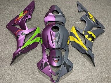 Purchase 2007-2008 Honda CBR600RR Motorcycle Fairings - Grey Purple Bat Man vs Joker Matte Canada