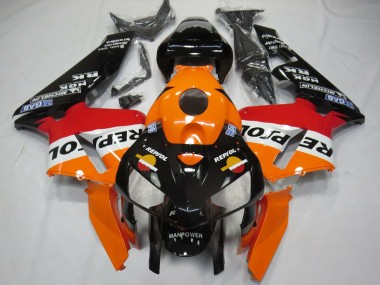 Purchase 2005-2006 Honda CBR600RR Motorcycle Fairings - Orange Red White Black Bottom Repsol Canada
