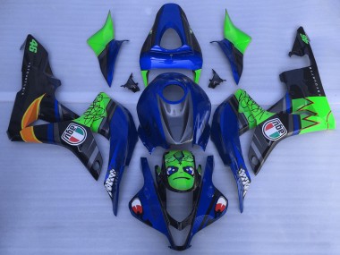 Purchase 2007-2008 Honda CBR600RR Motorcycle Fairings - Blue Green Glossy Black Shark Canada