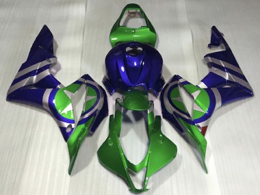 Purchase 2007-2008 Honda CBR600RR Motorcycle Fairings - Blue Green Silver Captain America Canada