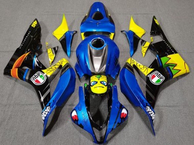 Purchase 2007-2008 Honda CBR600RR Motorcycle Fairings - Blue Yellow Glossy Black Shark Canada