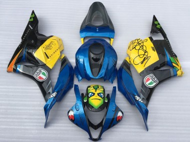 Purchase 2009-2012 Honda CBR600RR Motorcycle Fairings - Blue Yellow Glossy Black Shark Canada