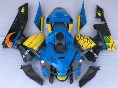 Purchase 2005-2006 Honda CBR600RR Motorcycle Fairings - Blue Yellow Black Shark Canada