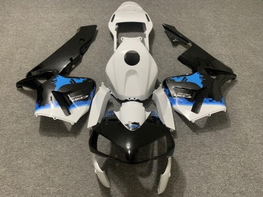 Purchase 2003-2004 Honda CBR600RR Motorcycle Fairing - White Blue Glossy Black Splatter Canada