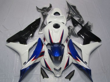 Purchase 2007-2008 Honda CBR600RR Motorcycle Fairings - White Blue Glossy Black OEM Style Canada
