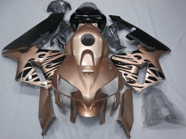 Purchase 2005-2006 Honda CBR600RR Motorcycle Fairings - Glossy Black Bronze Flame Canada
