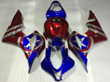Purchase 2007-2008 Honda CBR600RR Motorcycle Fairings - Red Silver Blue Captain America Canada