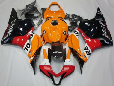 Purchase 2009-2012 Honda CBR600RR Motorcycle Fairing - Orange White Red Glossy Black Repsol Canada