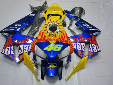Purchase 2005-2006 Honda CBR600RR Motorcycle Fairings - Yellow Blue Rossi 46 Canada