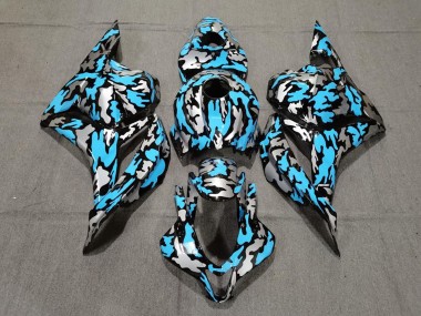 Purchase 2009-2012 Honda CBR600RR Motorcycle Fairings - Blue Silver Camouflage Canada