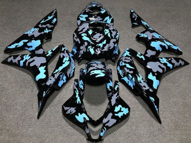 Purchase 2007-2008 Honda CBR600RR Motorcycle Fairings - Blue Grey Camouflage Canada