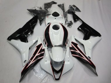 Purchase 2007-2008 Honda CBR600RR Motorcycle Fairings - White Glossy Black OEM Style Canada