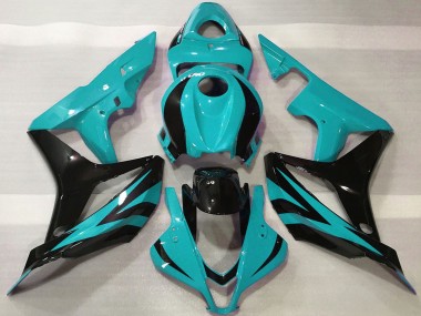 Purchase 2007-2008 Honda CBR600RR Motorcycle Fairings - Cyan Blue Glossy Black OEM Style Canada