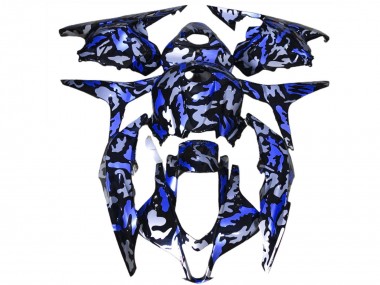 Purchase 2009-2012 Honda CBR600RR Motorcycle Fairings - Blue White Camouflage Canada