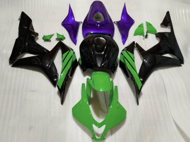 Purchase 2007-2008 Honda CBR600RR Motorcycle Fairings - Purple Green Glossy Black Canada