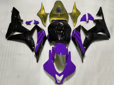Purchase 2007-2008 Honda CBR600RR Motorcycle Fairings - Gold Purple Glossy Black Canada