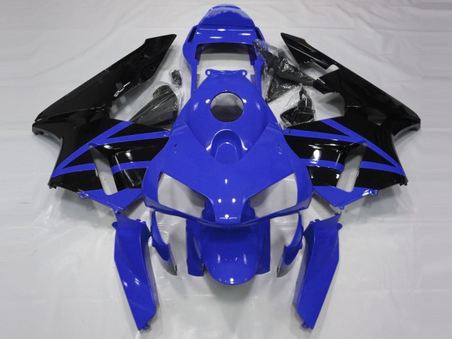2003-2004 Honda CBR600RR Motorcycle Fairings - Blue Glossy Black Stripe Canada
