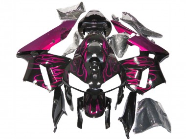 Purchase 2005-2006 Honda CBR600RR Motorcycle Fairings - Glossy Black Pink Flame Canada