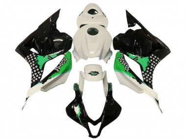 Purchase 2009-2012 Honda CBR600RR Motorcycle Fairings - White Green Glossy Black Splatter Canada